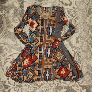 Emma Rose Geometric Pattern Dress